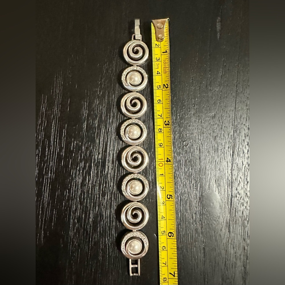 Authentic Brighton Silver Link Circular Bracelet … - image 5